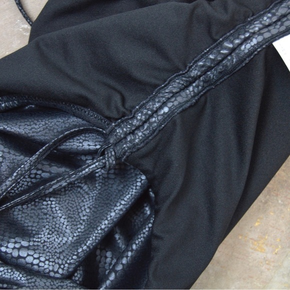 BAR III Faux Snakeskin One-Shoulder One-Piece Swimsuit, Size XS - Picture 11 of 12